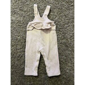 Jessica Simpson‎ Baby Girls Sweater Knit Romper Overalls Light Pink Size 12 mos